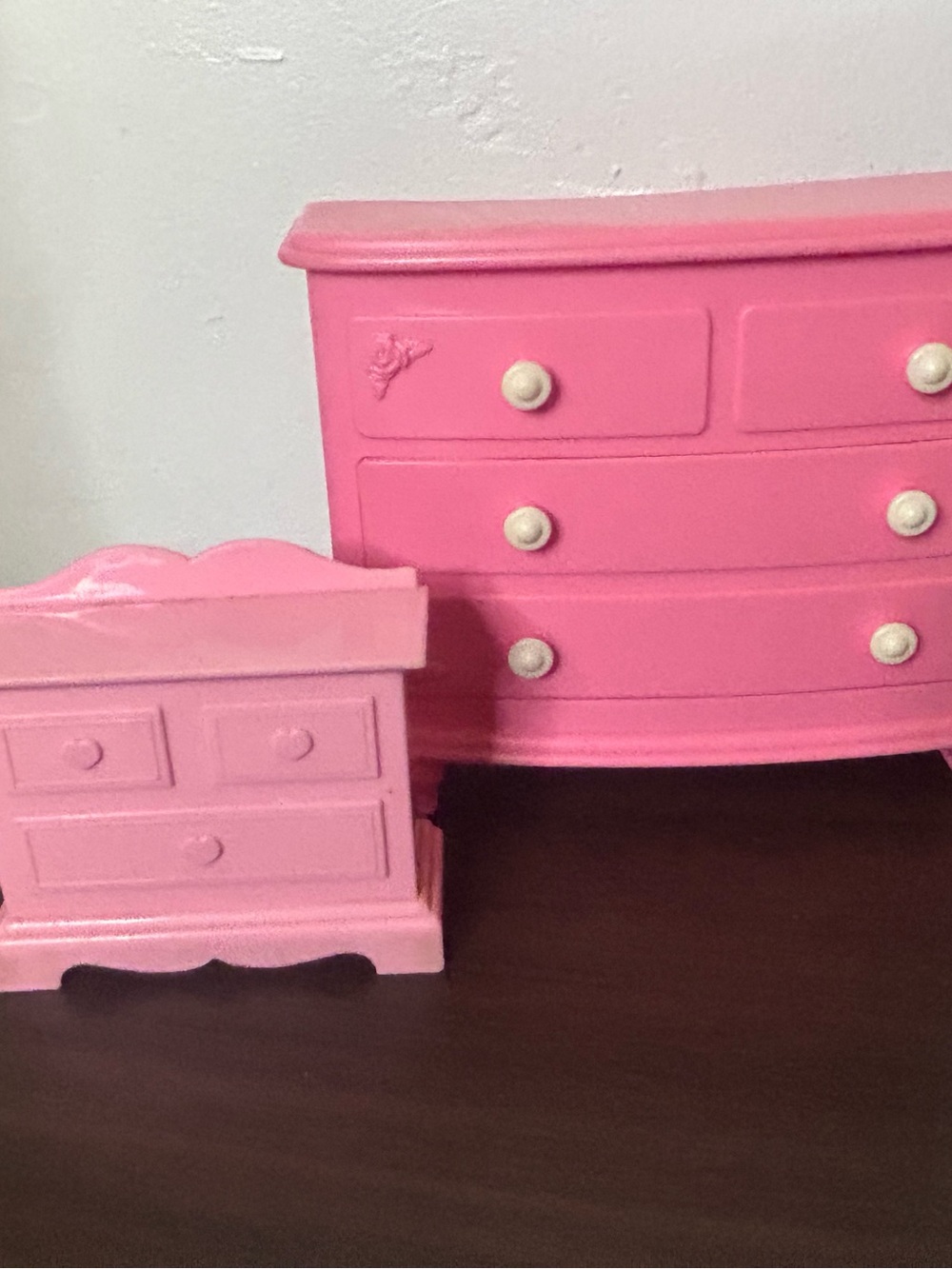 Vintage 90’s Barbie dresser and night stand